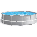 Intex Prism Metal Frame Πισίνα με Μεταλλικό Σκελετό , Αντλία Φίλτρου & Σκάλα 427x107x107εκ.